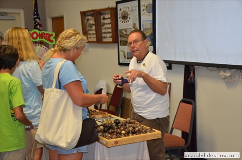 Bill Blazek and his hand-sanded sea-beans